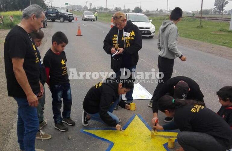Imagen de Pintaron una estrella amarilla en recordatorio de Sabrina Mendieta