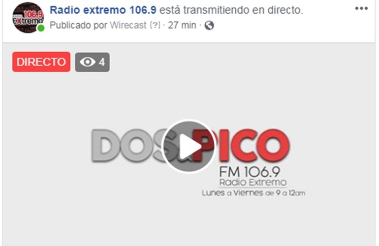 Imagen de Emisi&oacute;n EN VIVO, Dos & Pico Radio Extremo 106.9
