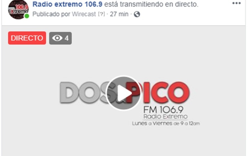 Imagen de Emisión EN VIVO, Dos & Pico Radio Extremo 106.9
