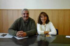 Otros tiempos. Esper y Caserio un d&iacute;a antes de la asunci&oacute;n como Secretaria de Hacienda de la Municipalidad. Foto: Archivo AD Junio 2016