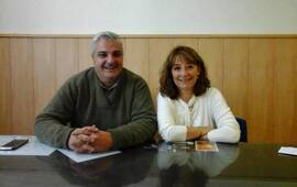 Otros tiempos. Esper y Caserio un d&iacute;a antes de la asunci&oacute;n como Secretaria de Hacienda de la Municipalidad. Foto: Archivo AD Junio 2016