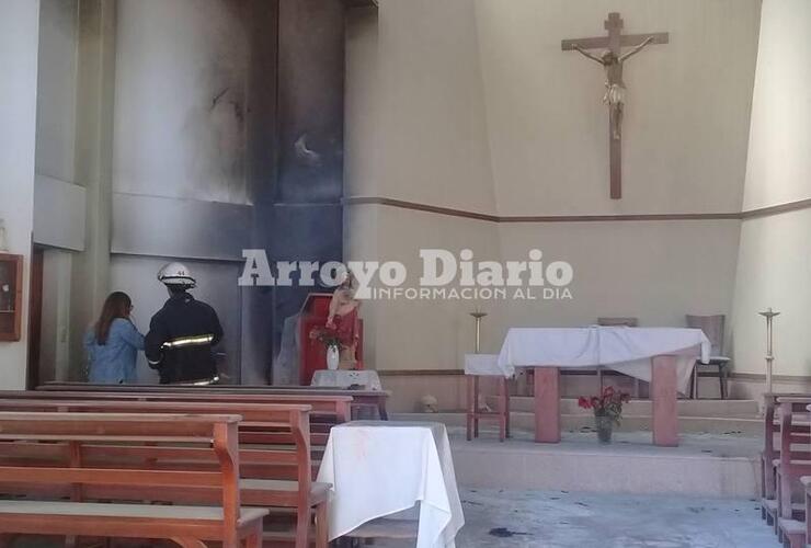 Imagen de Conmoción por principio de incendio en la Capilla del Colegio San José