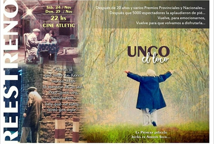 Sábado 24 y Domingo 25 de noviembre, a las 22:00hs en el Cine ASAC
