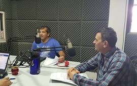 El Secretario General del SITRAM Sergio Gaudio junto al Secretario de Deportes de la Comisión del sindicato Miguel Roldán.