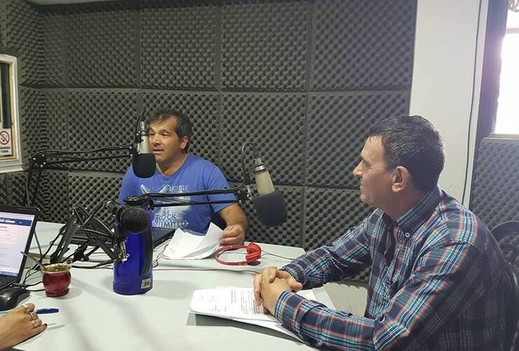 El Secretario General del SITRAM Sergio Gaudio junto al Secretario de Deportes de la Comisión del sindicato Miguel Roldán.