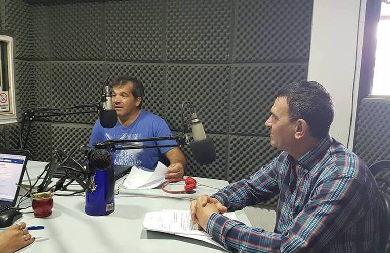 El Secretario General del SITRAM Sergio Gaudio junto al Secretario de Deportes de la Comisión del sindicato Miguel Roldán.