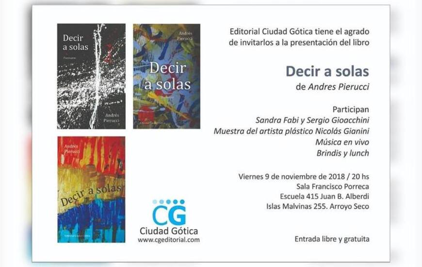 Imagen de Andrés Pierucci presenta el libro: Decir a Solas