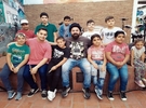 David y sus chicos en el cierre del Taller de Batería