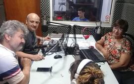 En la radio. Ana Fern&aacute;ndez y Sergio Falasco pasaron por "Dos & Pico" este jueves.