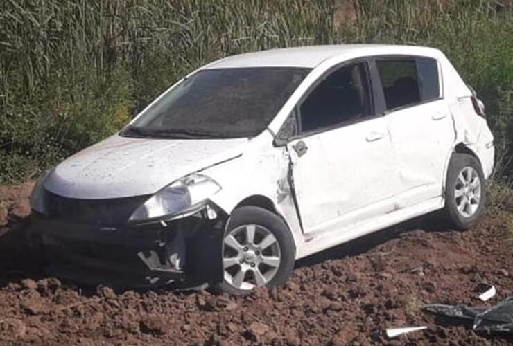 Imagen de Perdió el control y resultó accidentada