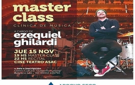 El reconocido baterista regresa a su ciudad natal para brindar una "Master Class" y un concierto