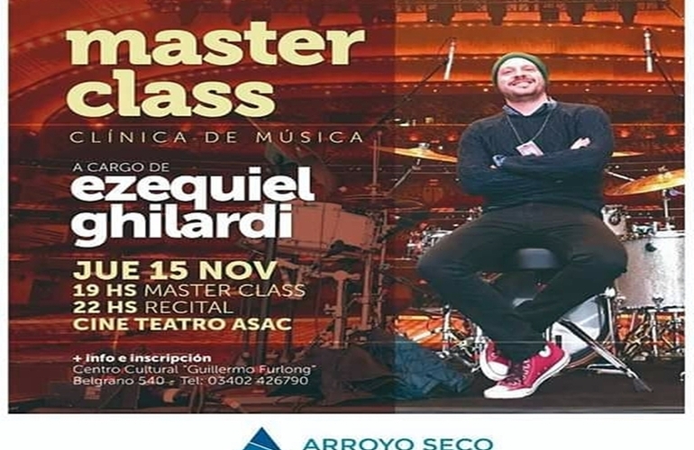 El reconocido baterista regresa a su ciudad natal para brindar una "Master Class" y un concierto