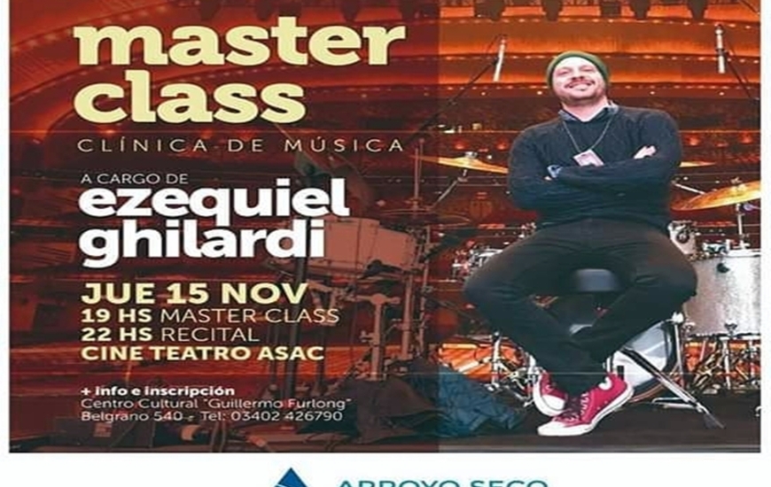 El reconocido baterista regresa a su ciudad natal para brindar una "Master Class" y un concierto