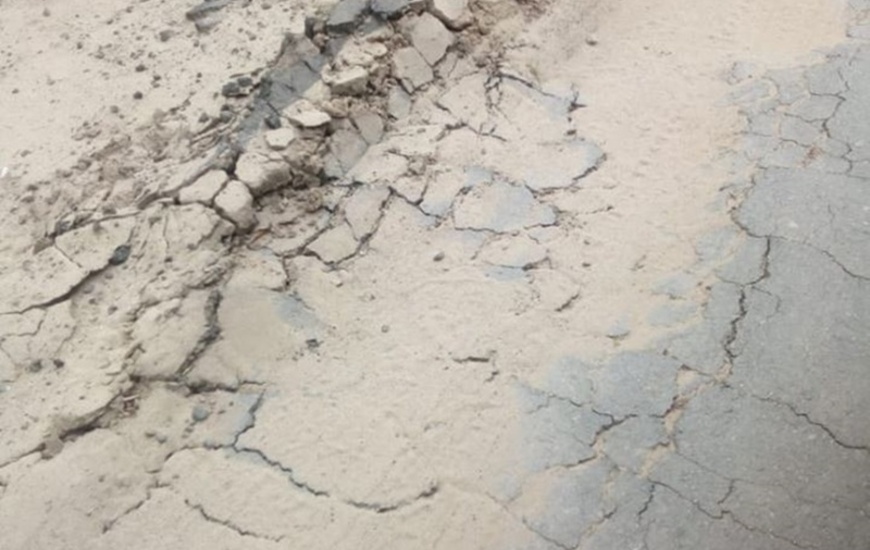 El reclamo en fotos. Las im&aacute;genes fueron tomadas hoy.