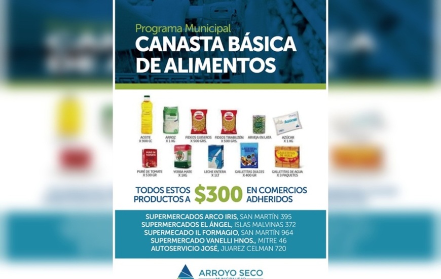 Imagen de Lanzan Canasta B&aacute;sica de Alimentos a 300 pesos