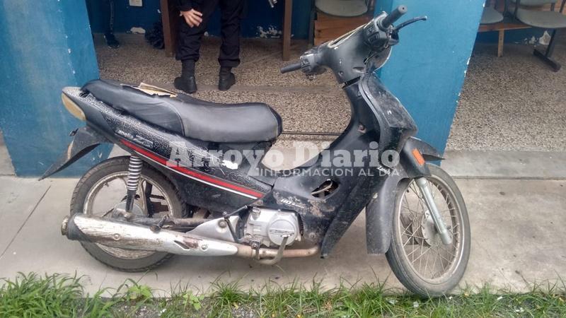 A la comisar&iacute;a local. La moto fue trasladada a sede prevencional.