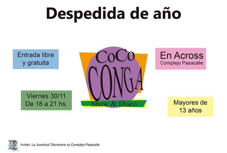 Imagen de Coco Conga, despedida de año en Across