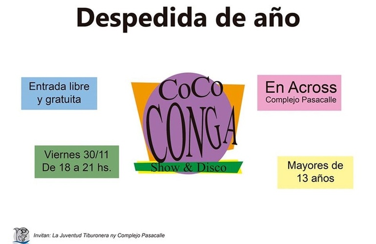 Imagen de Coco Conga, despedida de año en Across