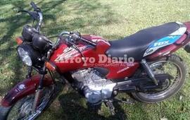 La moto robada en la tarde de este domingo.