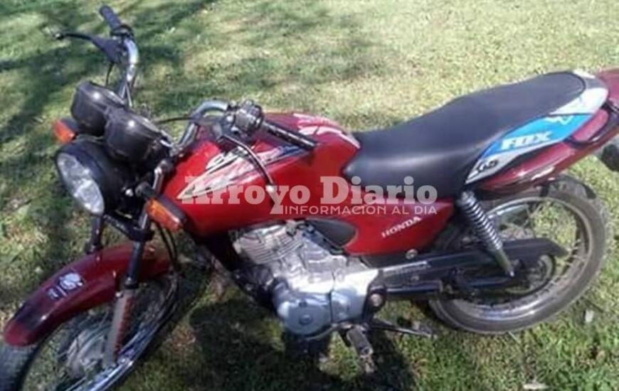 La moto robada en la tarde de este domingo.