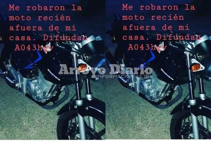 Es la segunda moto que roban en Fighiera en menos de 24 hs.