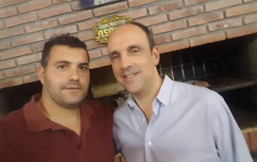 Juntos. Cardo junto al intendente macrista Jos&eacute; Corral