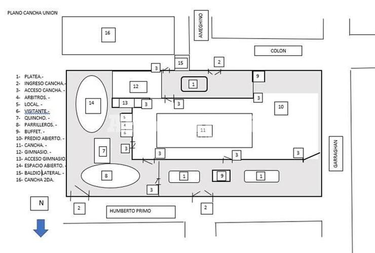 El plano confeccionado en el marco del operativo.