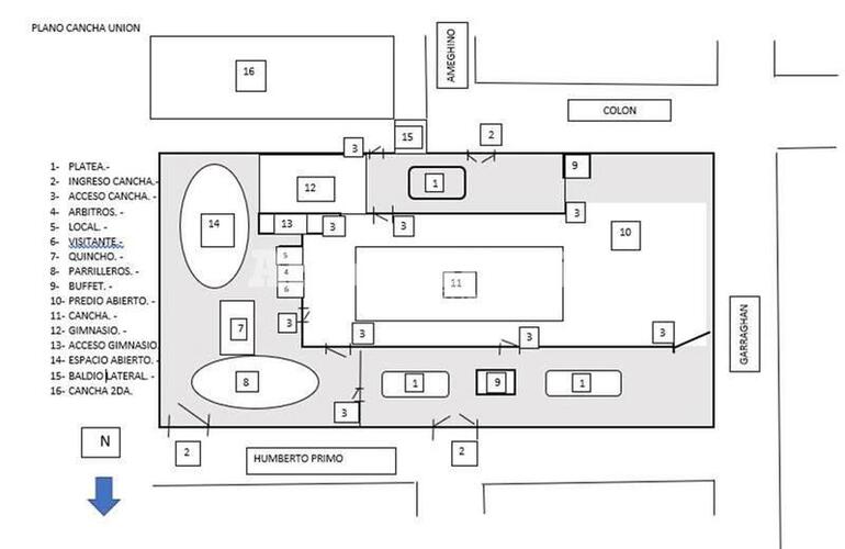 El plano confeccionado en el marco del operativo.