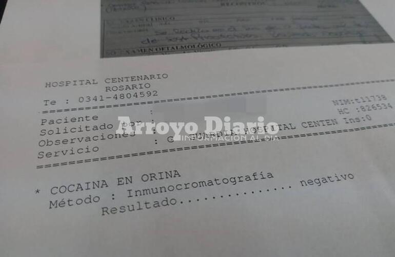 Imagen de Las contrapruebas arrojaron resultado negativo en cocaína