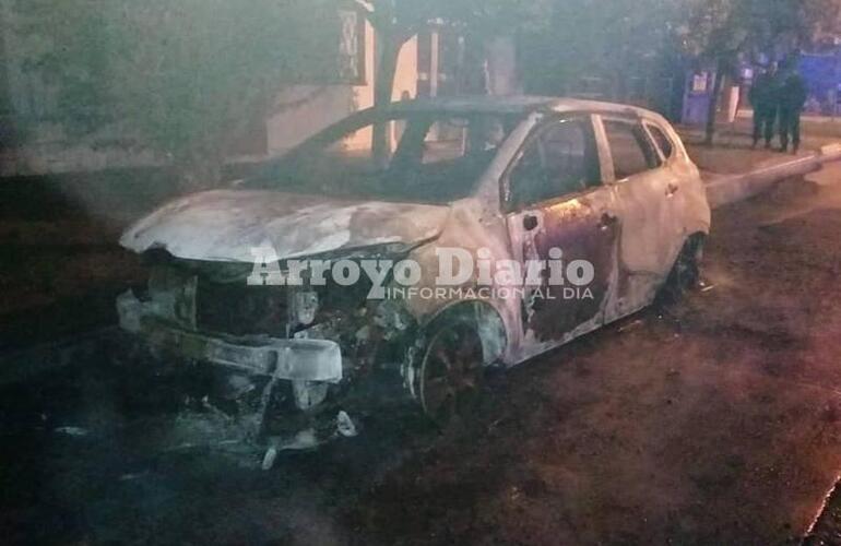 Imagen de Incendio de un automóvil estacionado en vía pública