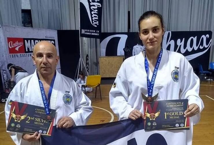 Imagen de En Grecia: Lucila Coletta y Fermín Rodríguez cosecharon medallas