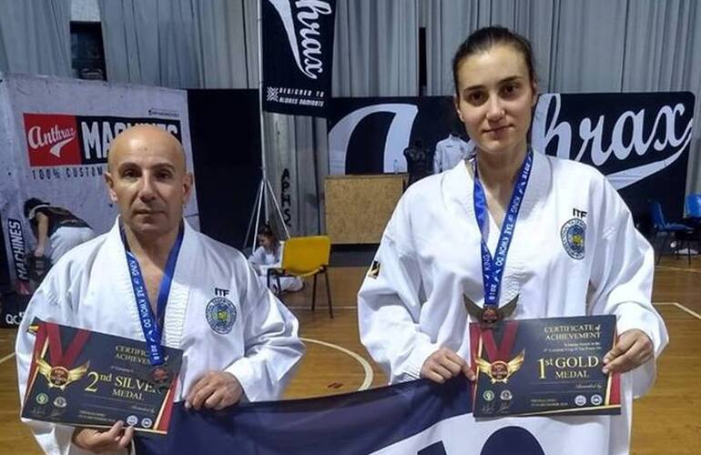 Imagen de En Grecia: Lucila Coletta y Fermín Rodríguez cosecharon medallas