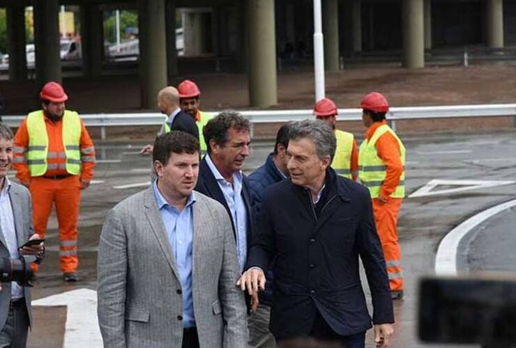 Federico Angelini con el presidente Macri