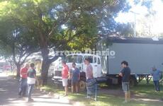 Autorizados. Los organizadores contaron que ten&iacute;an permiso para instalarse all&iacute;.