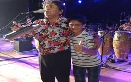 Sue&ntilde;o Cumplido. Juani cant&oacute; "El Parrandero" junto a sus &iacute;dolos.