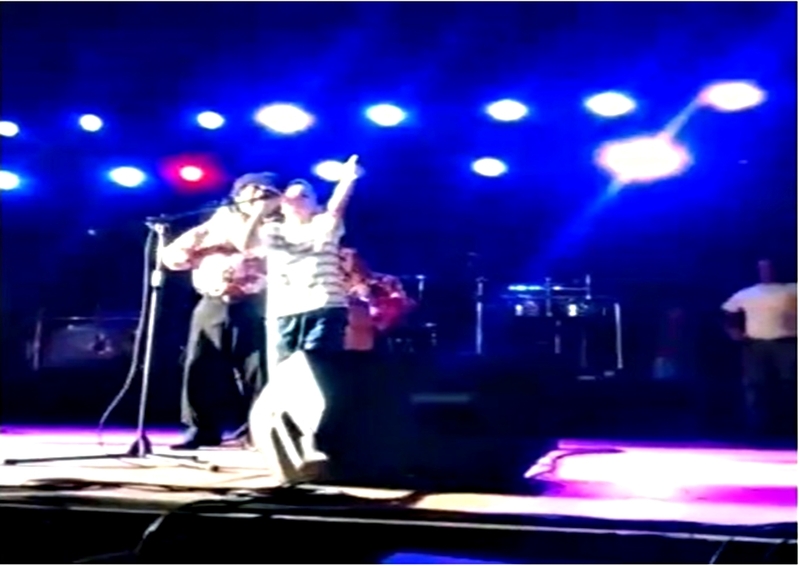 Sueño Cumplido. Juani cantó "El Parrandero" junto a sus ídolos.