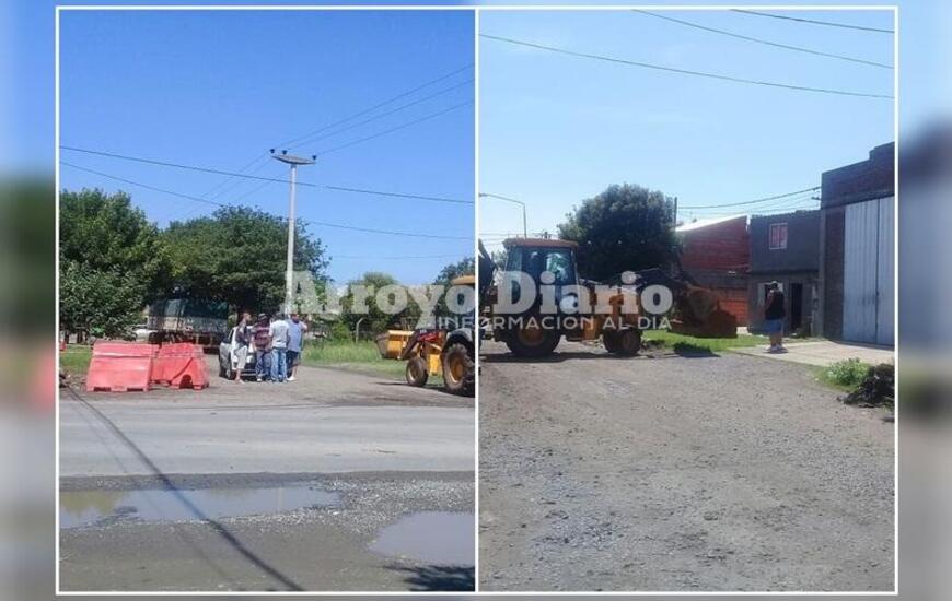 Desde temprano. Varias cuadrillas trabajaron esta ma&ntilde;ana para darle soluci&oacute;n a los vecinos.