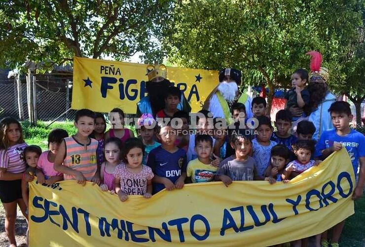 La pasión azul y oro en cada actividad de la peña.