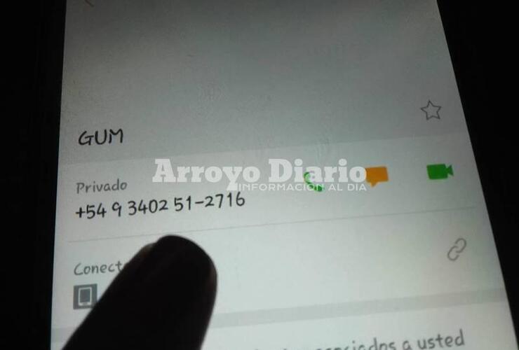 El número. Los vecinos pueden comunicarse con GUM al 03402 - 15512716.