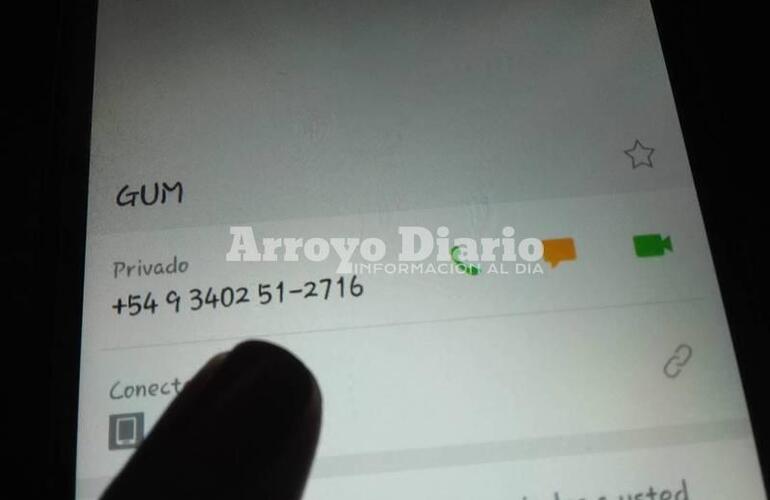 El número. Los vecinos pueden comunicarse con GUM al 03402 - 15512716.