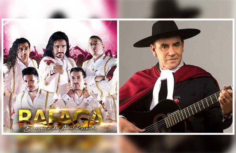 Imagen de Ráfaga y el Chaqueño Palavecino en el Festival de Arroyo Seco