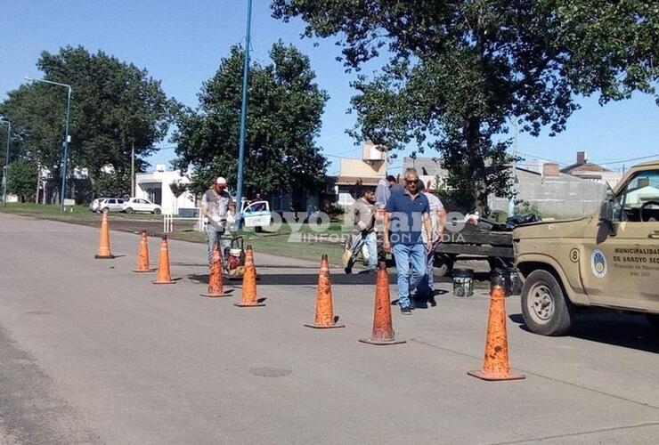 Imagen de Nuevo reductor de velocidad sobre el acceso a la autopista