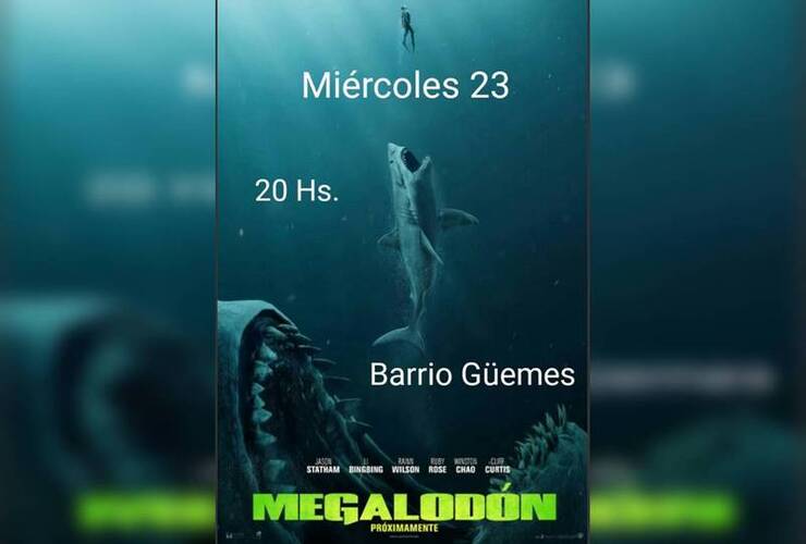 Este miércoles proyectarán Megalodón