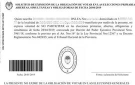 No votar en las Paso no exime de votar en las generales.