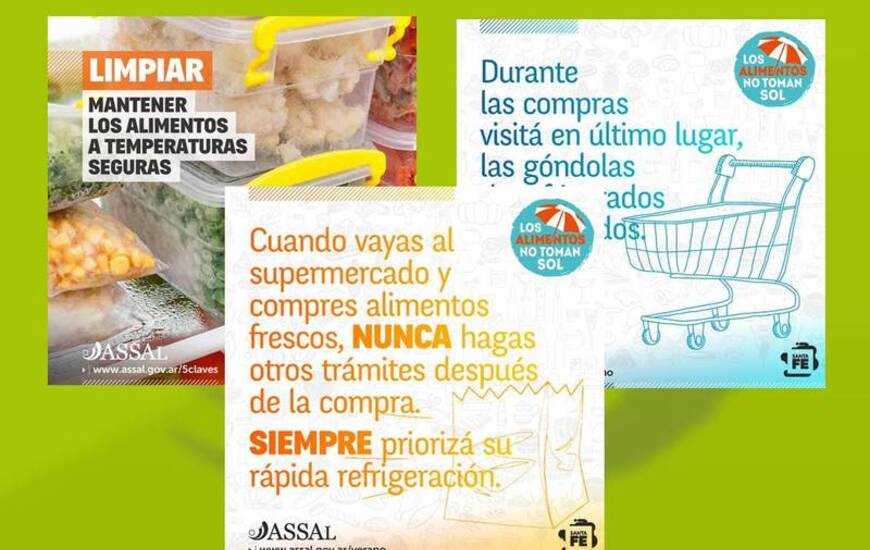 Imagen de Altas temperaturas: Recomendaciones de ASSAL Arroyo Seco sobre cuidados al comprar y consumir alimentos