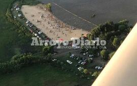 Imagen de Así se ve el Club de Pescadores de Fighiera desde el aire y desde el río