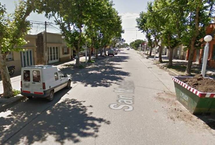 La zona. El hecho ocurrió esta mañana en San Martín al 1000. Foto: Captura Google Maps