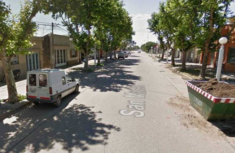 La zona. El hecho ocurrió esta mañana en San Martín al 1000. Foto: Captura Google Maps