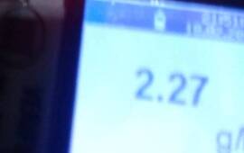 La imagen. El registro del aparato tras el test efectuado a este conductor.