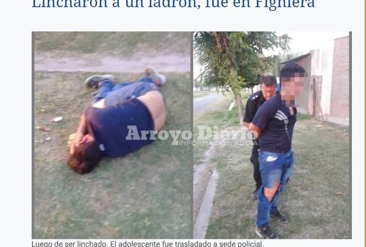 El delincuente fue linchado por el dueños de una motocicleta que intentó robar el día anterior